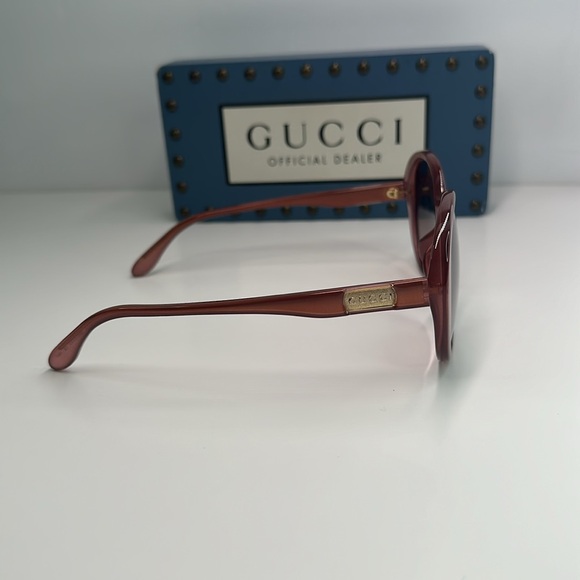 New Authentic Gucci GG0793SK 003 IN PINK-BROWN SUNGLASSES - Picture 7 of 15